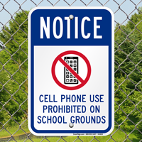 Cell Phone Prohibited Notice Sign
