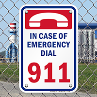 In Case Of Emergency Dial 911 Pool Sign