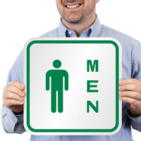 Men With Male Symbol Restroom Sign