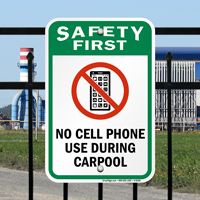 Do Not Use Cell Phones Sign
