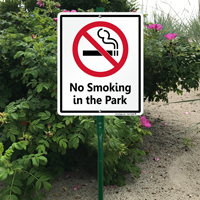 No Smoking In The Park Sign