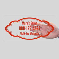 Customized Name and Number, Designer Single-Sided Label