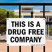 Drug Free Company Sign