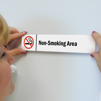 Non-Smoking Area Stacking Magnetic Door Sign