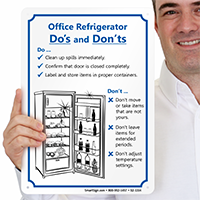 Office Refrigerator Dos And Do Nots Sign