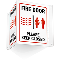 Fire Door Please Keep Closed Sign