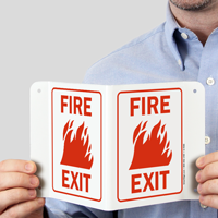 Projecting Fire Exit Sign