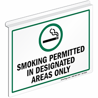 Smoking Permitted In Designated Areas Z-Sign for Ceiling