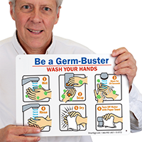 Be A Germbuster! Join 'Scrub Club' Sign