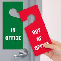 Out Of Office, In Office Door Tag