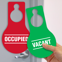 Occupied Vacant Two Sided Door Hang Tag