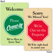 2-Sided Be Back Sign