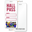 School Hall Pass Tag, School Kids Symbol
