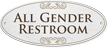 All Gender Restroom DiamondPlate™ Door Sign