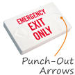 Emergency Exit Only LED Exit Sign with Battery Backup
