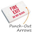 Fire Exit Do Not Block LED Exit Sign with Battery Backup