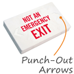 Not An Emergency LED Exit Sign with Battery Backup