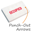 Occupied Exit Sign with Battery Backup