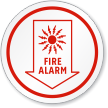Fire Safety Alarm Symbol ISO Circle Sign