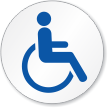 Wheelchair Handicap Symbol ISO Circle Sign