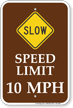 10 MPH Sped Limit Sign