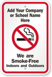 Custom Smoke-Free Indoors And Outdoors Sign