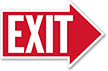 Exit Sign (with Right Arrow Symbol)