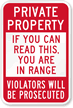You're In Range Sign