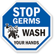 Stop :Wash Your Hands Sign