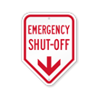 Emergency Shut Off With Down Arrow Sign