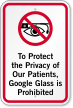 Google Glass Is Prohibited Sign