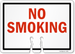 NO SMOKING Cone Top Warning Sign
