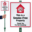 This Is A Smoke Free Property No Smoking LawnBoss Sign