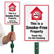 This Is A Smoke Free Property No Smoking LawnPuppy Sign