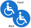 Handicapped Graphic Door Decals Label