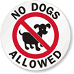 No Dogs Label