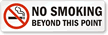 No Smoking Beyond Point Label
