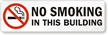 No Smoking Building Label