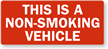 Non Smoking Vehicle Label