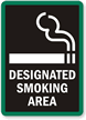 Designated Smoking Area Label