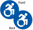 New Accessible Two Sided Door Decals Symbol