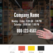 Customizable Text Timing Die Cut Label