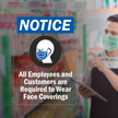 Notice: All Employees and Customers Must Wear Mask Decal