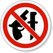 No Weapons Allowed ISO Prohibition Safety Symbol Label