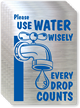 Conserve Water Label