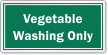 Vegetable Washing Only Restaurant Hygiene Label