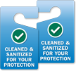 Cleaned And Sanitized For Your Protection Door Hanger