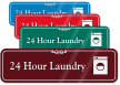 24 Hour Laundry ShowCase Wall Sign
