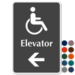 Elevator Accessible Pictogram Left arrow Sign