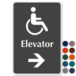 Elevator with Accessible Pictogram Right arrow Sign